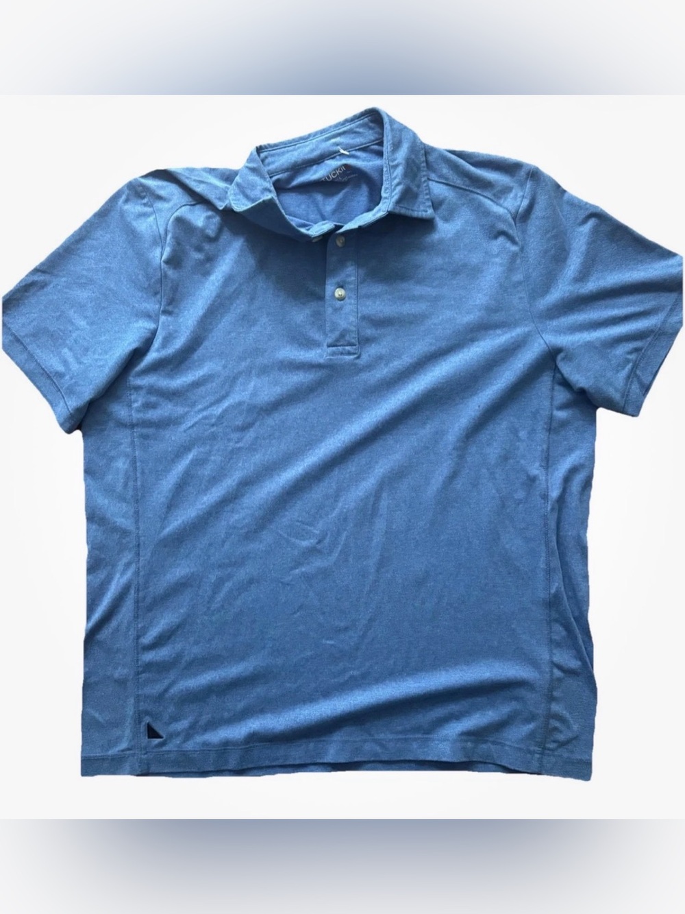 UNTUCKit Performance Polo Shirt Men Small Blue Short Sleeve